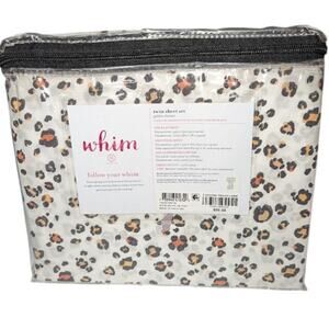 Martha Stewart Collection Whim by Martha Stewart Sheet Set Cheetah Twin NEW